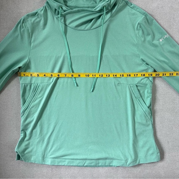 Columbia PFG Hooded Long Sleeve Shirt. Small. Green. - Picture 7 of 11